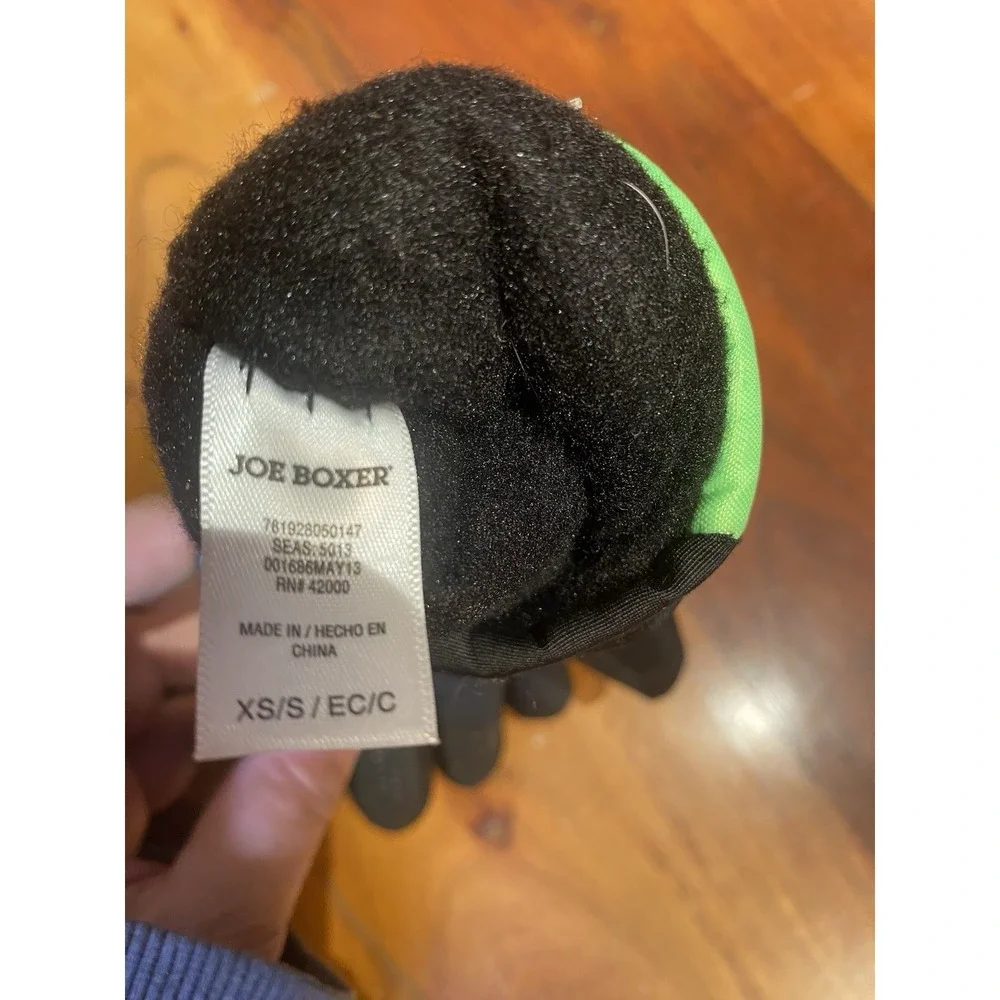 Boys Green & Black Thinsulate Snow & Ski Winter‎ Gloves XS/S Joe Boxer